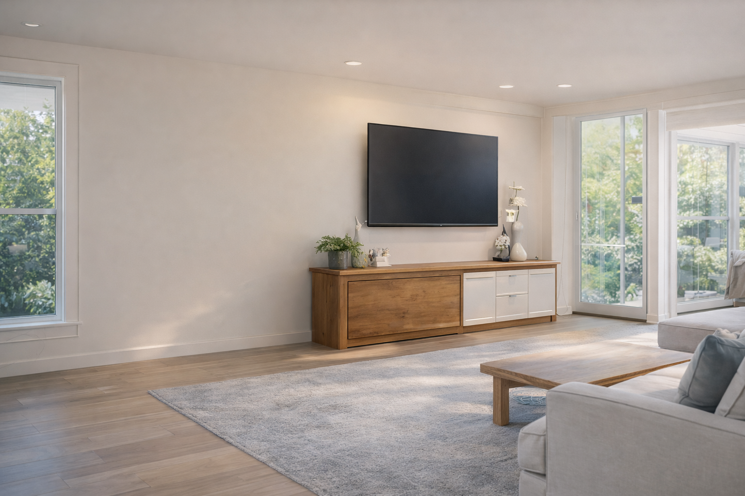 TV mount + cable management